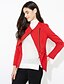 cheap Women&#039;s Blazer&amp;Suits-Women&#039;s Daily Vintage Spring / Fall Plus Size Regular Jacket, Solid Colored V Neck Long Sleeve Black / Wine L / XL / XXL