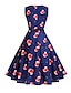 cheap Women&#039;s Dresses-Women&#039;s Work Vintage Casual Sheath Swing Dress - Floral High Rise