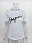 cheap Women&#039;s T-shirts-Women&#039;s Going out Street chic Puff Sleeve Cotton T-shirt Print White M / Spring / Summer