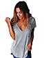 cheap Plus Size Tops-Women&#039;s T shirt Tee Solid Colored Round Neck Green Pink Wine Gray White Daily Going out Criss Cross Clothing Apparel / Summer / Short Sleeve