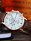 cheap Leather band Watches-Men&#039;s Fashion Watch Japanese Quartz Calendar Chronograph Noctilucent Leather Band Black Brown