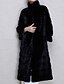 cheap Women&#039;s Fur &amp; Faux Fur Coats-Women&#039;s Stand Collar Winter Fur Coat Maxi Solid Colored Casual / Daily Simple Black S M L