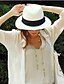abordables Sombreros de paja-Mujer Sombrero para el sol Microfibra Lino Sombrero Clásico Vintage - Un Color Color puro Primavera Verano Blanco Beige