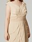 זול שמלות ערב-מעטפת \ עמוד שמלות מיוחדות אלגנטית שמלה חגים עד הריצפה ללא שרוולים צווארון V שיפון עם אסוף שכבות 2023