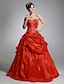 cheap Evening Dresses-Ball Gown Luxurious Quinceanera Prom Dress Sweetheart Neckline Sleeveless Sweep / Brush Train Taffeta with Crystals Draping 2021