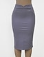 tanie Spodnie w dużych rozmiarach-Damskie Impreza Bodycon Spódnice Solidne kolory Niebieski Wino Czarny S M L