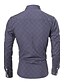 cheap Men&#039;s Dress Shirts-Men&#039;s Shirt Dress Shirt Geometric Striped Standing Collar Black Blue Gray Long Sleeve Plus Size Daily Tops Active / Summer / Summer
