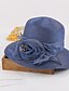 olcso Női kalapok-Női Széles karimájú kalap Bájos Organza Virág - Kollázs Vegyes szín Tavasz &amp; Ősz Nyár Rubin Arcpír rózsaszín Fukszia