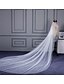 رخيصةأون طرحات الزفاف-Two-tier Cut Edge الحجاب الزفاف Cathedral Veils مع كشاكش تول / كلاسيكي