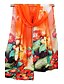 baratos Lenços e lenços de mulher-Mulheres Chiffon, Retângular - Estampado Floral / Primavera / Outono