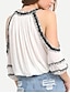 economico Bluse e camicie da donna-Blusa Per donna Per uscire Nappa / Chiffon, Collage All&#039;americana / Primavera / Estate / Tagliato