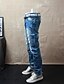 cheap Men&#039;s Pants-Men&#039;s Mid Rise Micro-elastic Straight Jeans Pants,Casual Street chic Solid Special Leather Types All Seasons