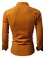 cheap Men&#039;s Shirts-Men&#039;s Daily / Going out / Work Vintage / Casual / Street chic Cotton Shirt - Solid Colored / Long Sleeve