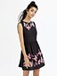 cheap Women&#039;s Dresses-Women&#039;s Party Sophisticated Skater Dress - Solid Colored Print Summer Black M L XL