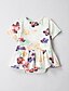 cheap Baby Girls&#039; Tops-Baby Girls&#039; Floral Print Short Sleeves Blouse White