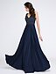 cheap Special Occasion Dresses-A-Line Open Back Dress Formal Evening Floor Length Sleeveless V Neck Tulle V Back with Appliques 2022