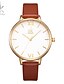 cheap Quartz Watches-SK Women&#039;s Wrist Watch Quartz Quilted PU Leather Brown 30 m Shock Resistant Large Dial Analog Luxury Casual Minimalist Fashion - Brown / Gold