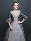 cheap Historical &amp; Vintage Costumes-Maria Antonietta Rococo Victorian 18th Century Vacation Dress Dress Party Costume Masquerade Ball Gown Women&#039;s Silk Organza Satin Costume Silver Vintage Cosplay Party Prom Floor Length Ball Gown Plus