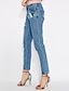 cheap Women&#039;s Pants-Women&#039;s Mid Rise Micro-elastic Jeans Pants,Street chic Vintage Slim Straight Print