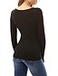 cheap Plus Size Tops-Women&#039;s T shirt Tee Solid Colored V Neck Purple Gray Black Daily Going out Criss Cross Clothing Apparel / Long Sleeve