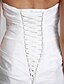 Χαμηλού Κόστους Νυφικά Φορέματα-Φορεματα για γαμο Τρομπέτα / Γοργόνα Καρδιά Αμάνικο Ουρά μέτριου μήκους Ταφτάς Νυφικά φορέματα Με Χιαστί 2023