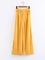 cheap Women&#039;s Pants-Women&#039;s High Rise Micro-elastic Wide Leg Pants,Street chic Solid Spring Summer Fall