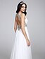Χαμηλού Κόστους Νυφικά Φορέματα-Φορεματα για γαμο Γραμμή Α Λαιμόκοψη V Κανονικοί ιμάντες Ουρά Σιφόν Νυφικά φορέματα Με Κρυσταλλάκια Που καλύπτει 2023