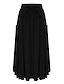 זול תחתונים במידות גדולות-בגדי ריקוד נשים נדנדה חצאיות יומי אחיד פול שחור אפור מידה אחת