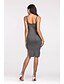 cheap Women&#039;s Dresses-Women&#039;s Strap Dress Short Mini Dress Black Gray Wine Khaki Sleeveless Solid Colored Party Split One-Size