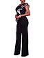cheap Women&#039;s Jumpsuits &amp; Rompers-Women&#039;s Ruffle Daily / Going out / Club Street chic One Shoulder Wine White Black Wide Leg Slim Jumpsuit Onesie, Stripes / Solid Colored Backless / Ruffle / Holiday S M L Sleeveless Spring Summer