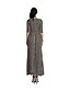 cheap Women&#039;s Dresses-Women&#039;s Daily Holiday Going out Club Vintage Sexy Boho Bodycon Sheath Dress,Plaid Round Neck Maxi Half Sleeves Cotton Summer High Rise