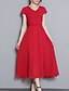 cheap Women&#039;s Dresses-Women&#039;s Party Daily Going out Vintage Casual Sophisticated Sheath Dress - Solid Colored V Neck Summer Black Red XXXL XXXXL XXXXXL