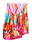 cheap Women&#039;s Scarves-Women&#039;s Voile Rectangle Print Spring Fall Purple Fuchsia Wine Khaki Royal Blue