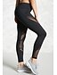 voordelige Grote maten broeken-Dames Dagelijks Uitgaan Sexy Sportief Legging Effen Netstof Medium Taille Zwart S M L / Skinny