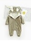 cheap Baby Girls&#039; Outerwear-Baby Baby Daily Simple Overall &amp; Jumpsuit Winter Cute Casual Green White Blushing Pink Beige Gray