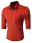 cheap Men&#039;s Shirts-Men&#039;s Daily / Going out / Work Vintage / Casual / Street chic Cotton Shirt - Solid Colored / Long Sleeve