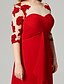 cheap Special Occasion Dresses-Sheath / Column Beautiful Back Holiday Cocktail Party Formal Evening Dress Illusion Neck 3/4 Length Sleeve Floor Length Chiffon with Criss Cross Ruched Appliques 2021