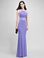 cheap Special Occasion Dresses-Sheath / Column Jewel Neck Floor Length Jersey Dress with Beading / Crystals by TS Couture®