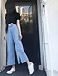 cheap Women&#039;s Pants-Women&#039;s Chinoiserie Denim Culotte / Wide Leg Pants - Solid Colored Pure Color / Denim High Waist / Summer