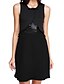 cheap Cocktail Dresses-Sheath / Column Jewel Neck Short / Mini Jersey Little Black Dress Cocktail Party / Prom Dress with Sequin / Bow(s) by TS Couture®