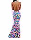 baratos Vestidos de mulher-Mulheres Sheath Dress Sem Manga Floral Com Corte Estilo vintage Pregueado Primavera Verão Nadador Festa Frente Única Fúcsia S M L XL / Longo