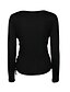 Χαμηλού Κόστους Μπλουζάκια Μεγάλου Μεγέθους-Γυναικεία Μπλουζάκι Μονόχρωμο Λαιμόκοψη V Βυσσινί Γκρίζο Μαύρο Καθημερινά Εξόδου Χιαστί Ρούχα / Μακρυμάνικο
