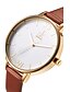 cheap Quartz Watches-SK Women&#039;s Wrist Watch Quartz Quilted PU Leather Brown 30 m Shock Resistant Large Dial Analog Luxury Casual Minimalist Fashion - Brown / Gold