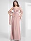 cheap Evening Dresses-Sheath / Column Elegant Dress Formal Evening Floor Length Sleeveless V Neck Chiffon V Back with Criss Cross Beading 2022 / Sparkle &amp; Shine