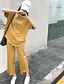 baratos Conjuntos de Duas Peças de mulher-Mulheres Fashion Camiseta Sólido / Letra Calça / Verão