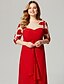 cheap Special Occasion Dresses-Sheath / Column Beautiful Back Holiday Cocktail Party Formal Evening Dress Illusion Neck 3/4 Length Sleeve Floor Length Chiffon with Criss Cross Ruched Appliques 2021