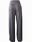 cheap Women&#039;s Pants-Women&#039;s Wide Leg Trousers Mid Rise Casual Daily Split Micro-elastic Solid Colored Green White Black Gray Wine M L XL XXL 3XL / Plus Size / Loose