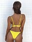 abordables Traje de baño de mujer-Mujer Bañadores Bikini Traje de baño Estampado Amarillo Trajes de baño / Sexy