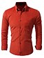 cheap Men&#039;s Shirts-Men&#039;s Daily / Going out / Work Vintage / Casual / Street chic Cotton Shirt - Solid Colored / Long Sleeve