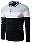 billige klassisk polo-Herre POLO T-skjorte Golf skjorte Tennis skjorte Fargeblokk Krage Skjortekrage Grå Rød Langermet Daglig Helg Tynn Topper Aktiv Gatemote